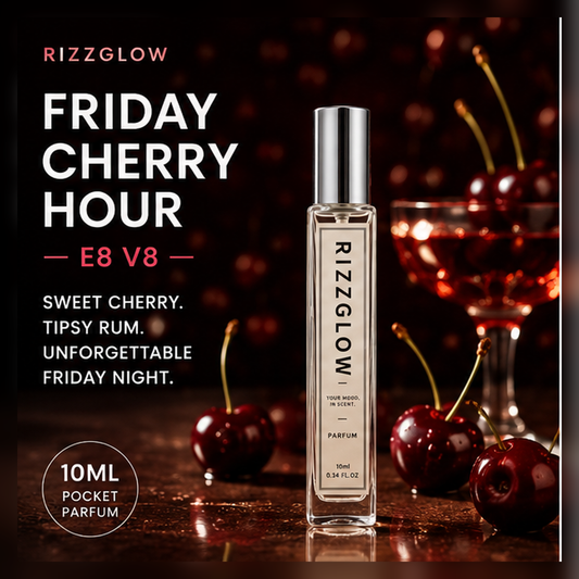 【Cherry Fruity Woody · Playful】Friday Cherry Hour 10ml Pocket Parfum (E8 V8) – Cherry Perfume, Rum & Musk | Modern Fragrance