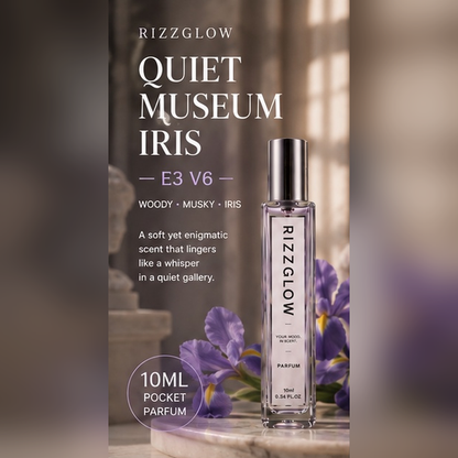 【Powdery Iris Woody · Calm】Quiet Museum Iris 10ml Pocket Parfum (E3 V6) – Iris & Musk Perfume | Soft Modern Fragrance
