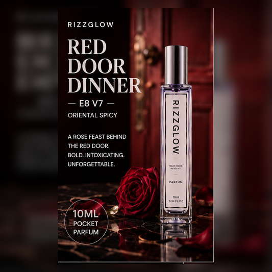 【Spicy Rose Amber · Confident】Red Door Dinner 10ml Pocket Parfum (E8 V7) – Rose Perfume, Saffron & Musk | Bold Scent