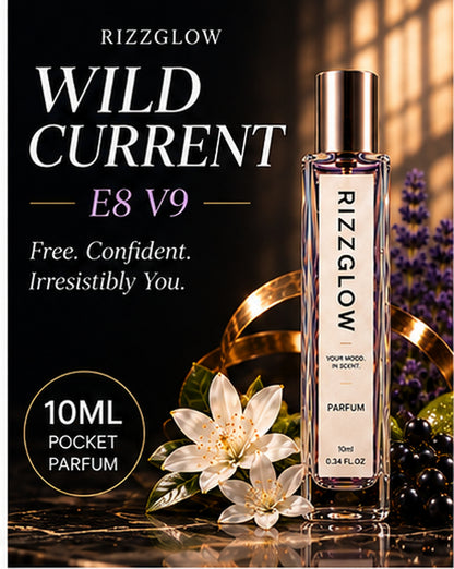 【Fresh Floral Fougere · Confident】Wild Current 10ml Pocket Parfum (E8 V9) – Lavender, Orange Blossom & Vanilla | Bold Modern Fragrance