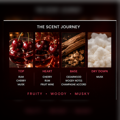 【Cherry Fruity Woody · Playful】Friday Cherry Hour 10ml Pocket Parfum (E8 V8) – Cherry Perfume, Rum & Musk | Modern Fragrance