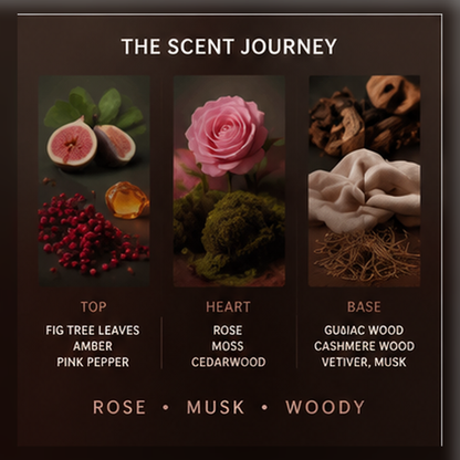 【Woody Rose Musk · Serene】Quiet Gallery Rose 10ml 20% Pocket Parfum (E4 V7) – Rose, Guaiac Wood & Musk | Unisex Fragrance