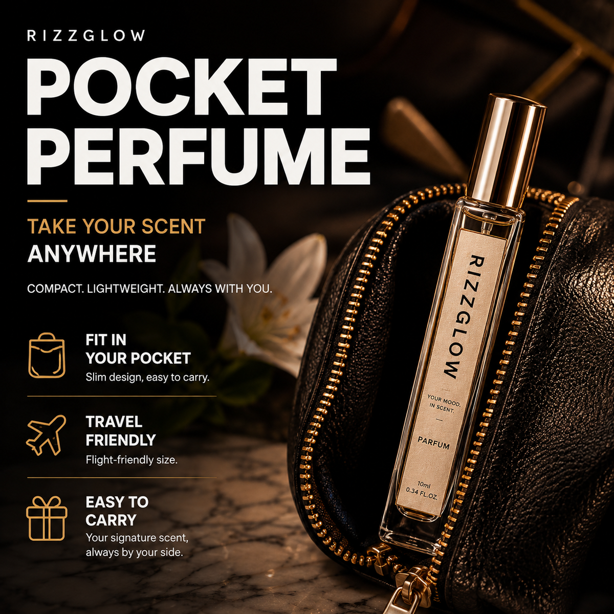 【Fresh Floral Fougere · Confident】Wild Current 10ml Pocket Parfum (E8 V9) – Lavender, Orange Blossom & Vanilla | Bold Modern Fragrance