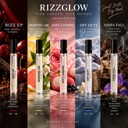 【5 Scents · Every Mood】EMOBOX 5×3.5ml Pocket Parfum, 5 Scents in One Box