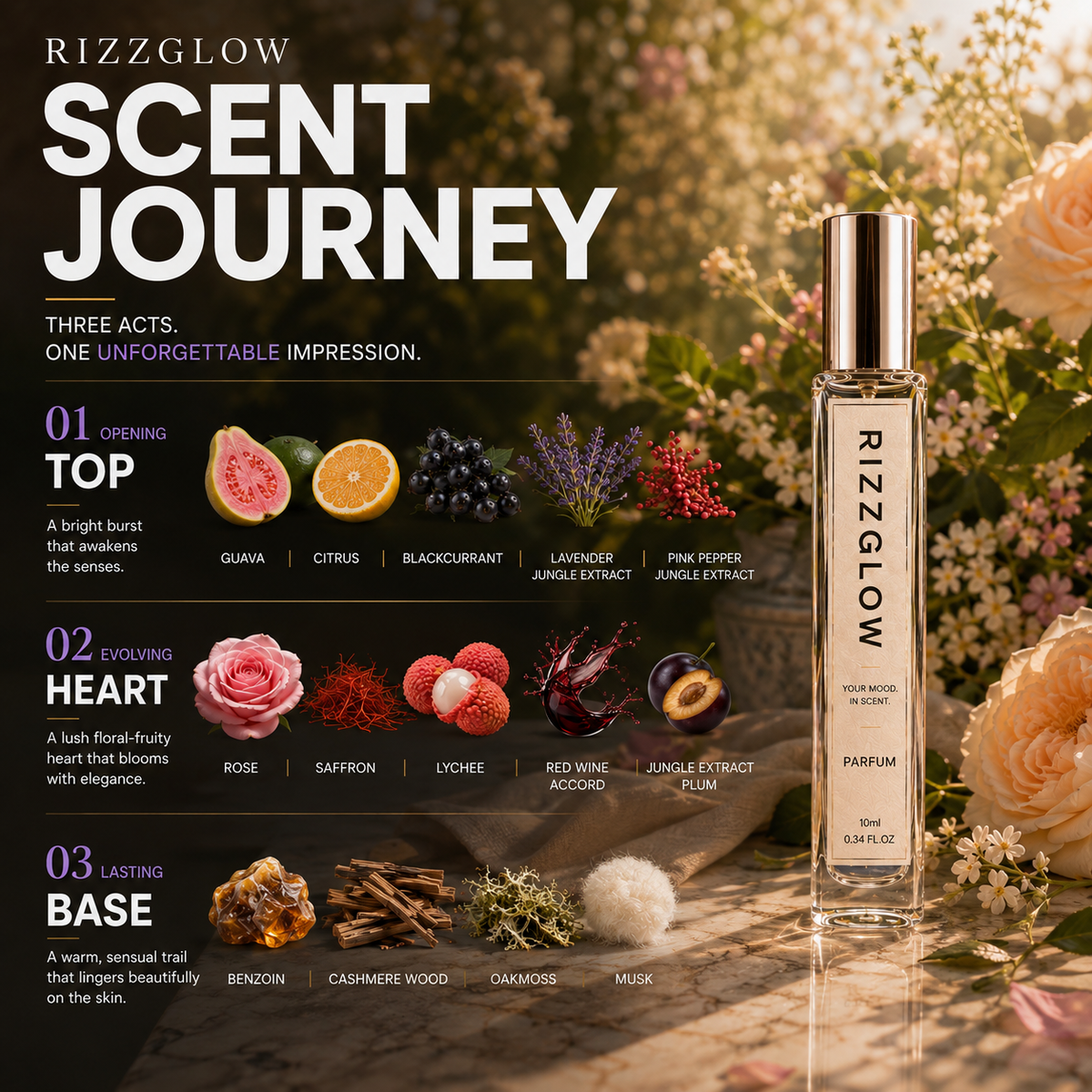 【Juicy Fruity Floral · Comforting】Soft Landing 10ml Pocket Parfum (E2 V9) – Guava, Lychee & Rose | Soft Modern Fragrance